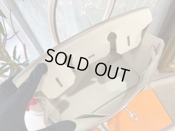 画像8: 【新品同様品】HERMES エルメス バーキン 30 ヴォーエプソン クレ シルバー金具 U刻印 ベージュ 中古 ハンドバッグ トートバッグ レディース 女性用 ブランド オフホワイト アイボリー 本革 レザー カーフ 希少 レア プレゼント ギフト バック (8)