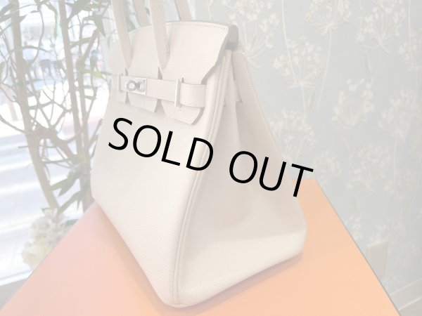 画像6: 【新品同様品】HERMES エルメス バーキン 30 ヴォーエプソン クレ シルバー金具 U刻印 ベージュ 中古 ハンドバッグ トートバッグ レディース 女性用 ブランド オフホワイト アイボリー 本革 レザー カーフ 希少 レア プレゼント ギフト バック (6)