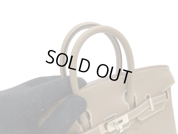 画像6: 【新品】【未使用品】HERMES エルメス バーキン 25 トゴ エトゥープ シルバー金具 K刻印 グレー ハンドバッグ トートバッグ レディース 女性用 本革 レザー カーフ ブランド 希少 レア プレゼント ギフト バック (6)