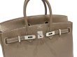 画像3: 【新品】【未使用品】HERMES エルメス バーキン 25 トゴ エトゥープ シルバー金具 K刻印 グレー ハンドバッグ トートバッグ レディース 女性用 本革 レザー カーフ ブランド 希少 レア プレゼント ギフト バック (3)
