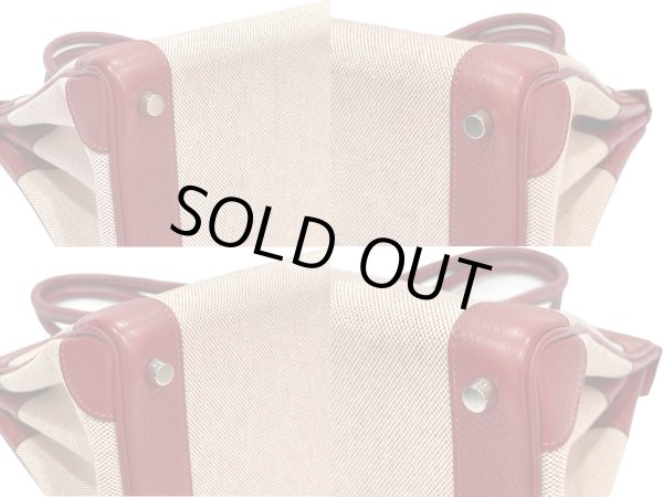 画像8: 【極美品】HERMES エルメス バーキン 30 トリヨンクレマンス×トワルアッシュ ルージュヴィフ シルバー金具 H刻□ レッド 中古 ハンドバッグ トートバッグ レディース 女性用 ブランド 赤 本革 レザー カーフ トゴ 希少 レア プレゼント ギフト バック (8)