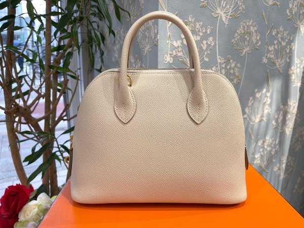 画像2: 【新品同様品】HERMES エルメス ボリード 1923 25 ヴォーエプソン ナタ ゴールド金具 U刻印 ハンドバッグ ショルダーバッグ 2WAYバッグ レディース 女性用 本革 レザー カーフ ベージュ オフホワイト ブランド 希少 レア プレゼント ギフト バック (2)