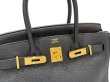画像4: 【極美品】HERMES エルメス バーキン 30 トゴ ブラック ゴールド金具 R刻□ 中古 ハンドバッグ トートバッグ レディース 女性用 ブランド 黒 本革 レザー カーフ トリヨン 希少 レア プレゼント ギフト バック (4)