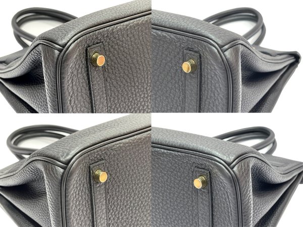 画像9: 【極美品】HERMES エルメス バーキン 30 トゴ ブラック ゴールド金具 R刻□ 中古 ハンドバッグ トートバッグ レディース 女性用 ブランド 黒 本革 レザー カーフ トリヨン 希少 レア プレゼント ギフト バック (9)