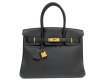 画像1: 【極美品】HERMES エルメス バーキン 30 トゴ ブラック ゴールド金具 R刻□ 中古 ハンドバッグ トートバッグ レディース 女性用 ブランド 黒 本革 レザー カーフ トリヨン 希少 レア プレゼント ギフト バック (1)