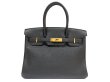 画像3: 【極美品】HERMES エルメス バーキン 30 トゴ ブラック ゴールド金具 R刻□ 中古 ハンドバッグ トートバッグ レディース 女性用 ブランド 黒 本革 レザー カーフ トリヨン 希少 レア プレゼント ギフト バック (3)