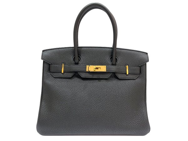 画像3: 【極美品】HERMES エルメス バーキン 30 トゴ ブラック ゴールド金具 R刻□ 中古 ハンドバッグ トートバッグ レディース 女性用 ブランド 黒 本革 レザー カーフ トリヨン 希少 レア プレゼント ギフト バック (3)