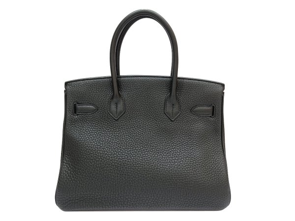画像2: 【極美品】HERMES エルメス バーキン 30 トゴ ブラック ゴールド金具 R刻□ 中古 ハンドバッグ トートバッグ レディース 女性用 ブランド 黒 本革 レザー カーフ トリヨン 希少 レア プレゼント ギフト バック (2)