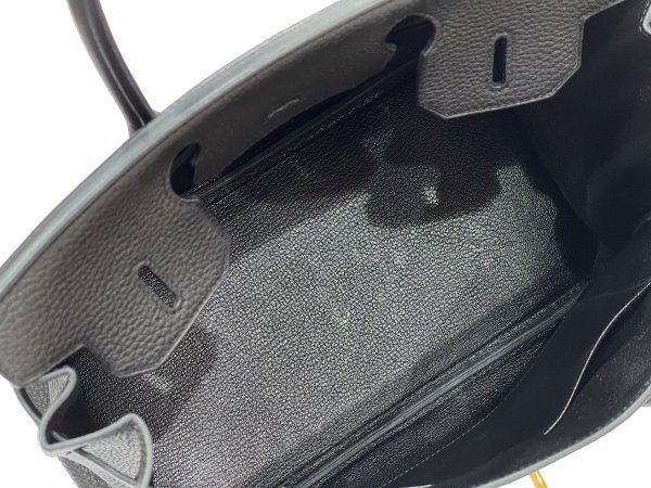 画像8: 【極美品】HERMES エルメス バーキン 30 トゴ ブラック ゴールド金具 R刻□ 中古 ハンドバッグ トートバッグ レディース 女性用 ブランド 黒 本革 レザー カーフ トリヨン 希少 レア プレゼント ギフト バック (8)