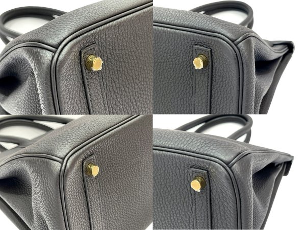 画像9: 【新品同様品】HERMES エルメス バーキン 30 トゴ ブラック ゴールド金具 D刻印 中古 ハンドバッグ トートバッグ レディース 女性用 ブランド 黒 本革 レザー カーフ トリヨン 希少 レア プレゼント ギフト バック (9)