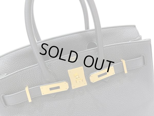 画像4: 【新品同様品】HERMES エルメス バーキン 30 トゴ ブラック ゴールド金具 D刻印 中古 ハンドバッグ トートバッグ レディース 女性用 ブランド 黒 本革 レザー カーフ トリヨン 希少 レア プレゼント ギフト バック (4)