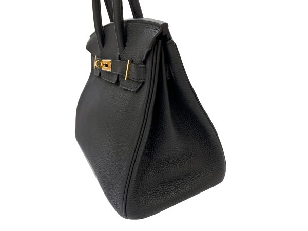 画像7: 【新品同様品】HERMES エルメス バーキン 30 トゴ ブラック ゴールド金具 D刻印 中古 ハンドバッグ トートバッグ レディース 女性用 ブランド 黒 本革 レザー カーフ トリヨン 希少 レア プレゼント ギフト バック (7)