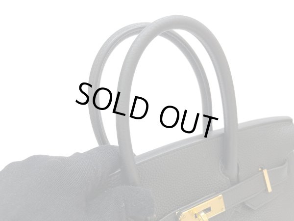画像6: 【新品同様品】HERMES エルメス バーキン 30 トゴ ブラック ゴールド金具 D刻印 中古 ハンドバッグ トートバッグ レディース 女性用 ブランド 黒 本革 レザー カーフ トリヨン 希少 レア プレゼント ギフト バック (6)