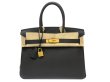 画像1: 【新品同様品】HERMES エルメス バーキン 30 トゴ ブラック ゴールド金具 D刻印 中古 ハンドバッグ トートバッグ レディース 女性用 ブランド 黒 本革 レザー カーフ トリヨン 希少 レア プレゼント ギフト バック (1)