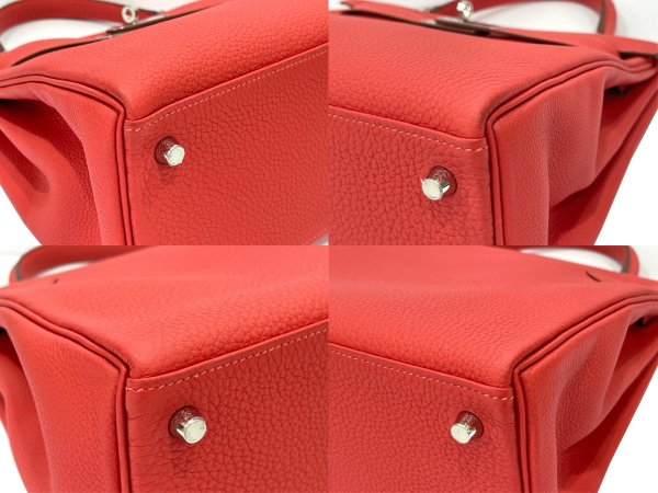 画像10: 【極美品】HERMES エルメス ケリー 28 内縫い トゴ ルージュピヴォワンヌ シルバー金具 C刻印 中古 ハンドバッグ ショルダーバッグ 2WAYバッグ レディース 女性用 ブランド ピンク ルージュ レッド 本革 レザー カーフ トリヨン 希少 レア プレゼント ギフト バック (10)