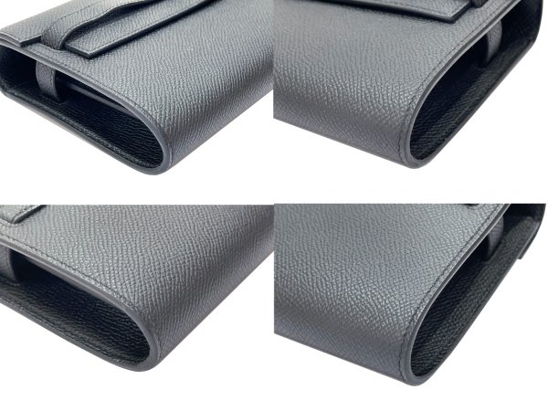 画像9: 【新品同様品】HERMES エルメス ケリー ウォレット ロング トゥーゴー ヴォーエプソン ブラック シルバー金具 U刻 中古 長財布 ポシェット ハンドバッグ ショルダーバッグ レディース 女性用 黒 ブランド レザー カーフ 希少 レア プレゼント ギフト バック (9)