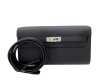 画像1: 【新品同様品】HERMES エルメス ケリー ウォレット ロング トゥーゴー ヴォーエプソン ブラック シルバー金具 U刻 中古 長財布 ポシェット ハンドバッグ ショルダーバッグ レディース 女性用 黒 ブランド レザー カーフ 希少 レア プレゼント ギフト バック (1)