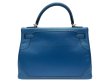 画像3: 【新品同様品】HERMES エルメス ケリー 32 内縫い ギリーズ グランアッシュ×スイフト ブルードガリス シルバー金具 R刻□ 中古 ハンドバッグ ショルダーバッグ 2WAYバッグ レディース 女性用 ブランド 青 本革 レザー カーフ 希少 レア プレゼント ギフト バック (3)