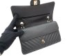 画像7: 【新品同様品】CHANEL シャネル A01112 マトラッセ 25 チェーンショルダー シェブロン Vステッチ キャビアスキン ブラック シルバー金具 Wフラップ 25番台 中古 ハンドバッグ ショルダーバッグ ダブルフラップ レディース 女性用 ブランド レザー プレゼント バック (7)