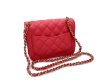 画像2: 【新品同様品】CHANEL シャネル A01115 ミニ マトラッセ チェーンショルダー キャビアスキン ピンク ゴールド金具 23番台 中古 ハンドバッグ ショルダーバッグ シングルフラップ レディース 女性用 ブランド レッド レザー カーフ プレゼント ギフト バック (2)