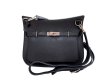 画像1: 【新品同様品】HERMES エルメス ジプシエール28 トリヨンクレマンス ブラック シルバー金具 N刻印□ 中古 ショルダーバッグ メッセンジャーバッグ 斜め掛け レディース 女性用 ブランド 本革 レザー カーフ 黒 希少 レア プレゼント ギフト バック (1)