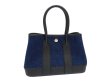 画像2: 【新品】【未使用品】HERMES エルメス ネオ ガーデン 23 デニム×ネゴンダ デニムモワイヤン×ブラック シルバー金具 G刻 ガーデンパーティ ハンドバッグ ミニバッグ レディース 女性用 本革 レザー 黒 ブルー カーフ ブランド 希少 レア プレゼント ギフト バック (2)