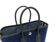 画像6: 【新品】【未使用品】HERMES エルメス ネオ ガーデン 23 デニム×ネゴンダ デニムモワイヤン×ブラック シルバー金具 G刻 ガーデンパーティ ハンドバッグ ミニバッグ レディース 女性用 本革 レザー 黒 ブルー カーフ ブランド 希少 レア プレゼント ギフト バック (6)