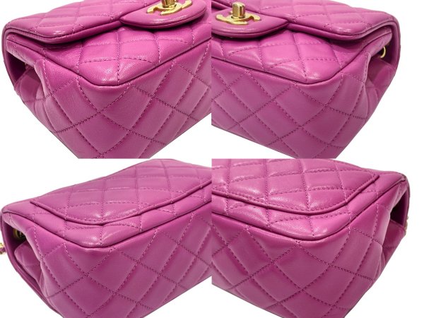 画像9: 【新品同様品】CHANEL シャネル AS1786 ミニ マトラッセ ボール チェーンショルダー ラムスキン パープル マットゴールド金具 31番台 ココボール 中古 ハンドバッグ ショルダーバッグ シングルフラップ レディース 女性用 ブランド レザー カーフ プレゼント バック (9)