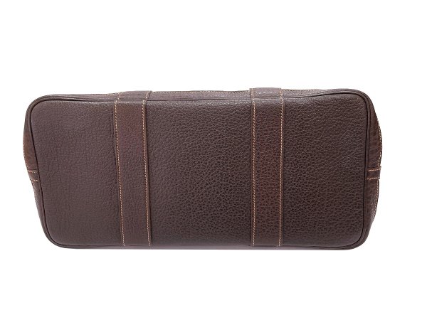 画像4: 【美品】HERMES エルメス ガーデンパーティ 36 PM オプティカルH トワルアッシュ×ブッフル マロン×オレンジ シルバー金具 中古 ハンドバッグ トートバッグ ショルダーバッグ レディース 女性用 本革 レザー ブラウン ブランド 希少 レア プレゼント ギフト バック (4)