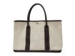 画像2: 【美品】HERMES エルメス ガーデンパーティ 36 PM オプティカルH トワルアッシュ×ブッフル マロン×オレンジ シルバー金具 中古 ハンドバッグ トートバッグ ショルダーバッグ レディース 女性用 本革 レザー ブラウン ブランド 希少 レア プレゼント ギフト バック (2)