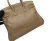 画像6: 【新品同様品】HERMES エルメス バーキン 25 スイフト エトゥープ ゴールド金具 X刻印 中古 ハンドバッグ トートバッグ レディース 女性用 ブランド 本革 レザー カーフ グレー グレージュ 希少 レア プレゼント ギフト バック (6)