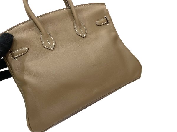 画像6: 【新品同様品】HERMES エルメス バーキン 25 スイフト エトゥープ ゴールド金具 X刻印 中古 ハンドバッグ トートバッグ レディース 女性用 ブランド 本革 レザー カーフ グレー グレージュ 希少 レア プレゼント ギフト バック (6)