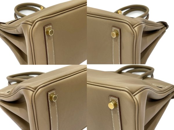 画像10: 【新品同様品】HERMES エルメス バーキン 25 スイフト エトゥープ ゴールド金具 X刻印 中古 ハンドバッグ トートバッグ レディース 女性用 ブランド 本革 レザー カーフ グレー グレージュ 希少 レア プレゼント ギフト バック (10)
