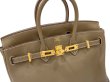 画像4: 【新品同様品】HERMES エルメス バーキン 25 スイフト エトゥープ ゴールド金具 X刻印 中古 ハンドバッグ トートバッグ レディース 女性用 ブランド 本革 レザー カーフ グレー グレージュ 希少 レア プレゼント ギフト バック (4)