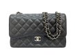 画像1: 【新品同様品】CHANEL シャネル A58600 マトラッセ 30 チェーンショルダー キャビアスキン ブラック シルバー金具 Wフラップ 23番台 中古 ハンドバッグ デカマトラッセ ダブルフラップ レディース 女性用 黒 ブランド レザー 希少 レア プレゼント ギフト バック (1)