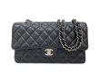 画像1: 【新品同様品】CHANEL シャネル A01112 マトラッセ 25 チェーンショルダー キャビアスキン ブラック シルバー金具 Wフラップ 25番台 中古 ハンドバッグ ショルダーバッグ ダブルフラップ レディース 女性用 黒 ブランド レザー カーフ レア プレゼント ギフト バック (1)