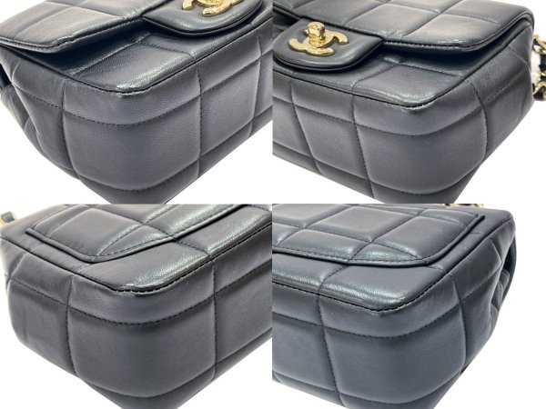 画像10: 【新品同様品】CHANEL シャネル AS1786 ミニ マトラッセ ロゴキューブ チェーンショルダー ラムスキン ブラック ゴールド金具 ランダムプレート 中古 ハンドバッグ ショルダーバッグ シングルフラップ レディース 女性用 ブランド 黒 レザー カーフ プレゼント バック (10)